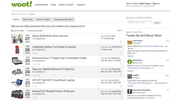 Woot community screengrab